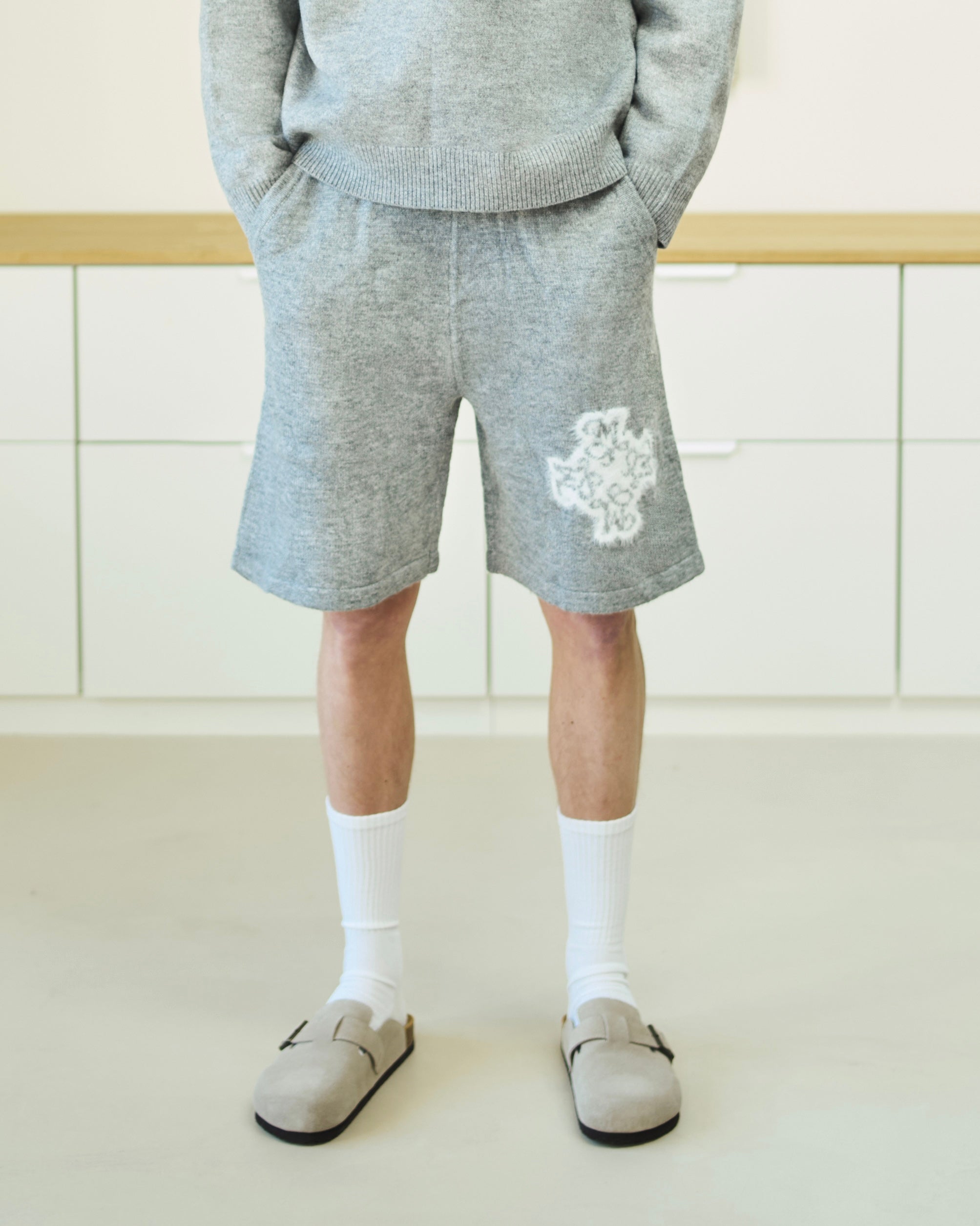 Essential 4M Knitted Shorts - Dove Grey