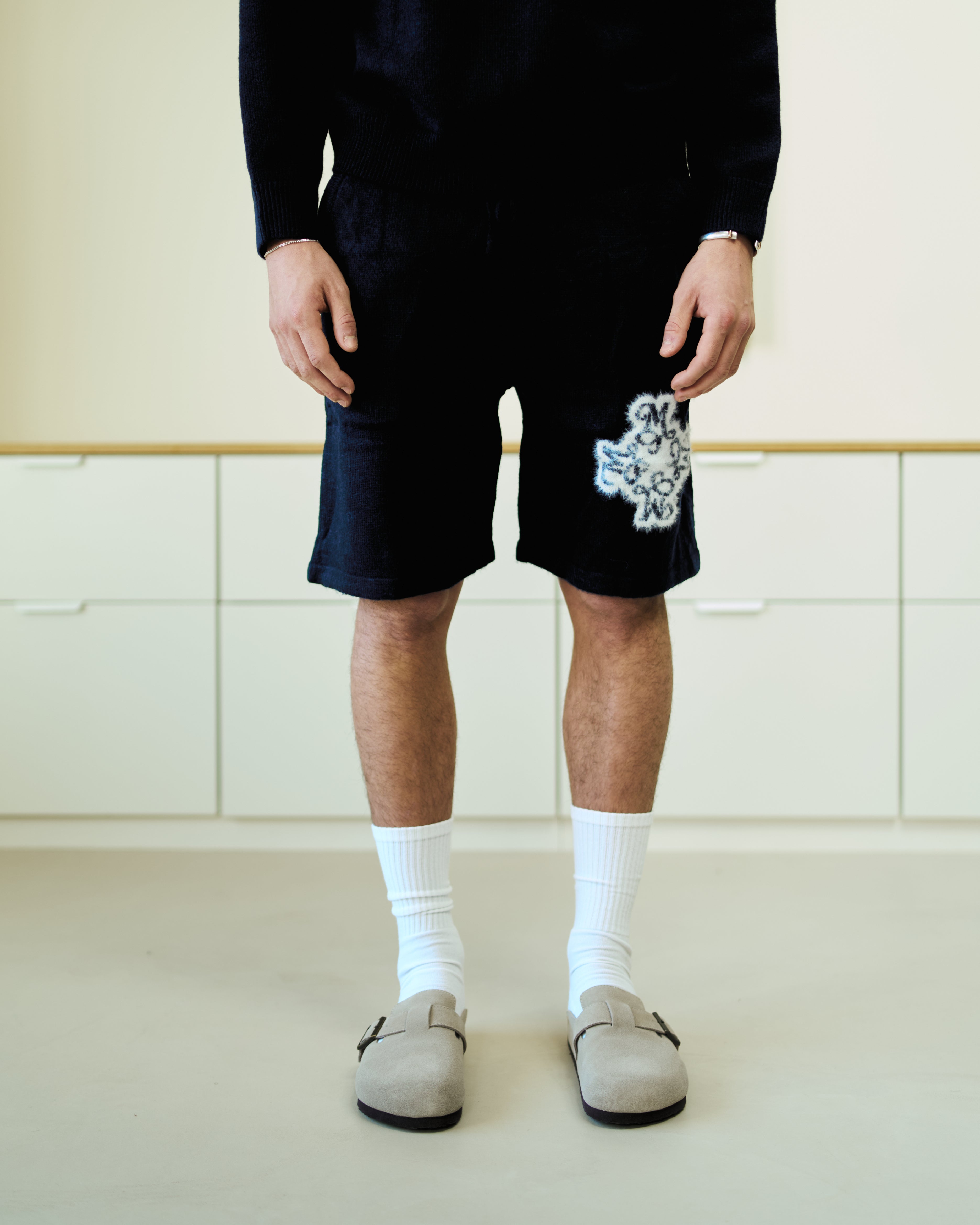 Essential 4M Knitted Shorts - Navy Blue