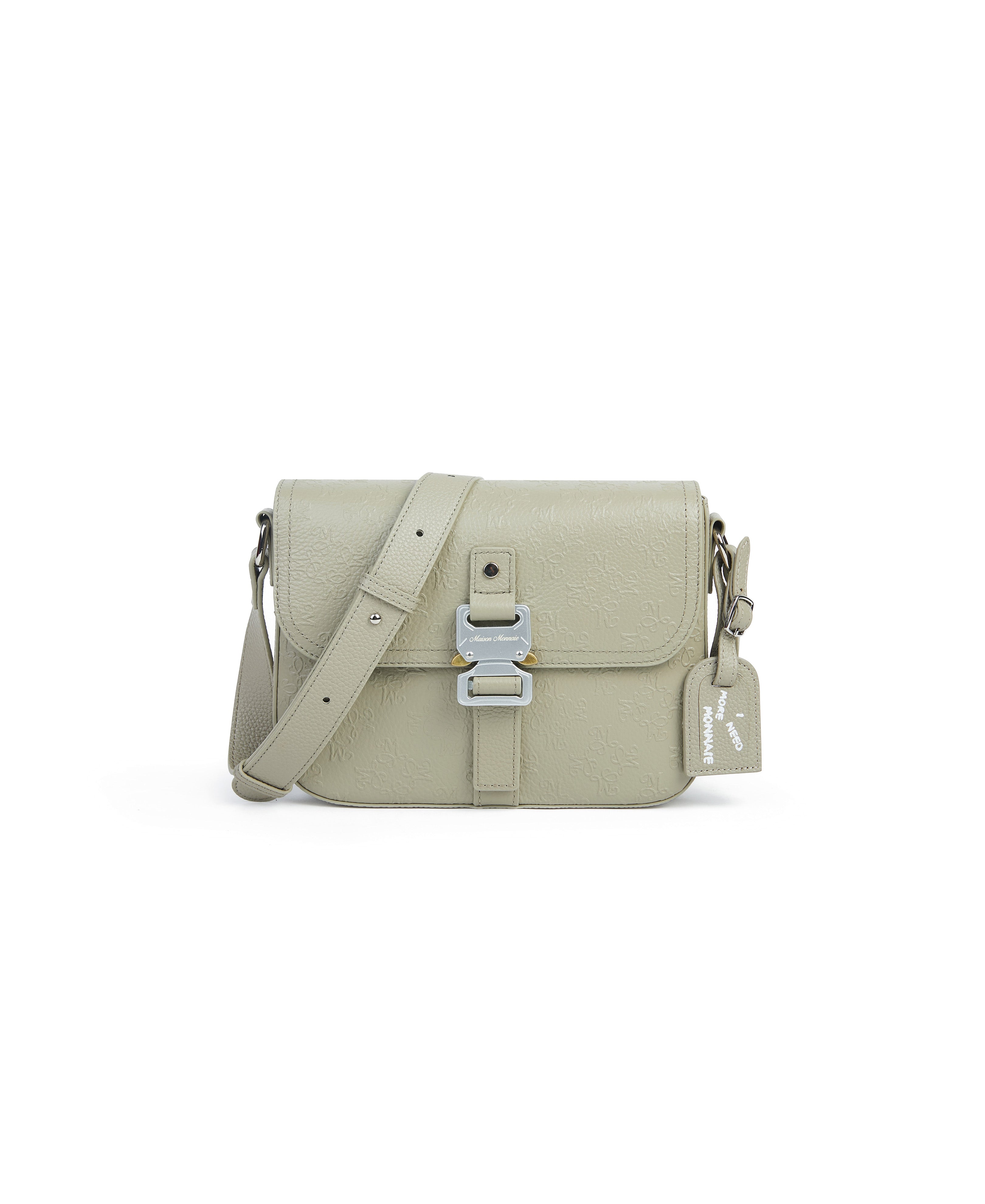 SIGNATURE LEATHER SHOULDER BAG - CLAY GREEN
