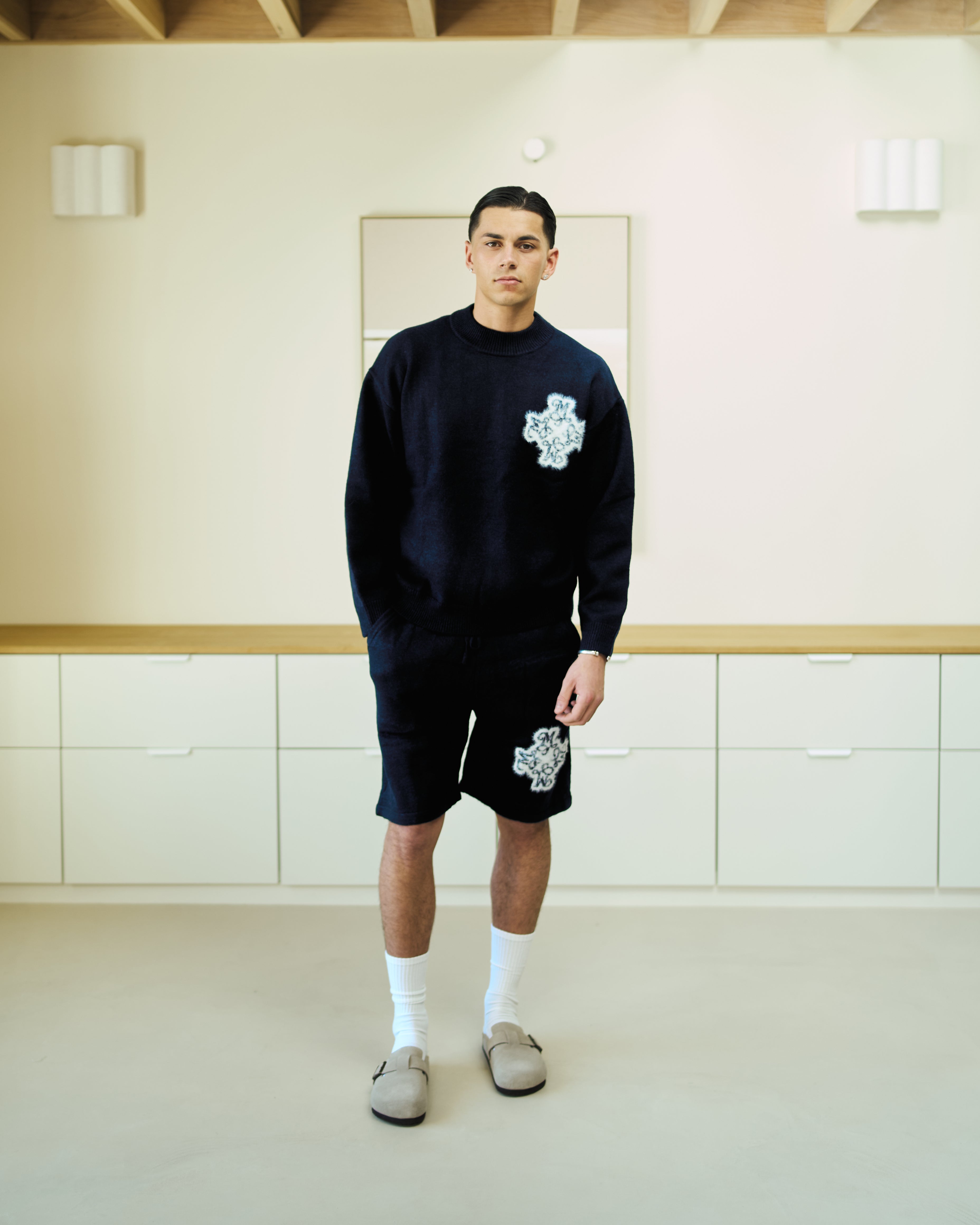 Essential 4M Knitted Shorts - Navy Blue