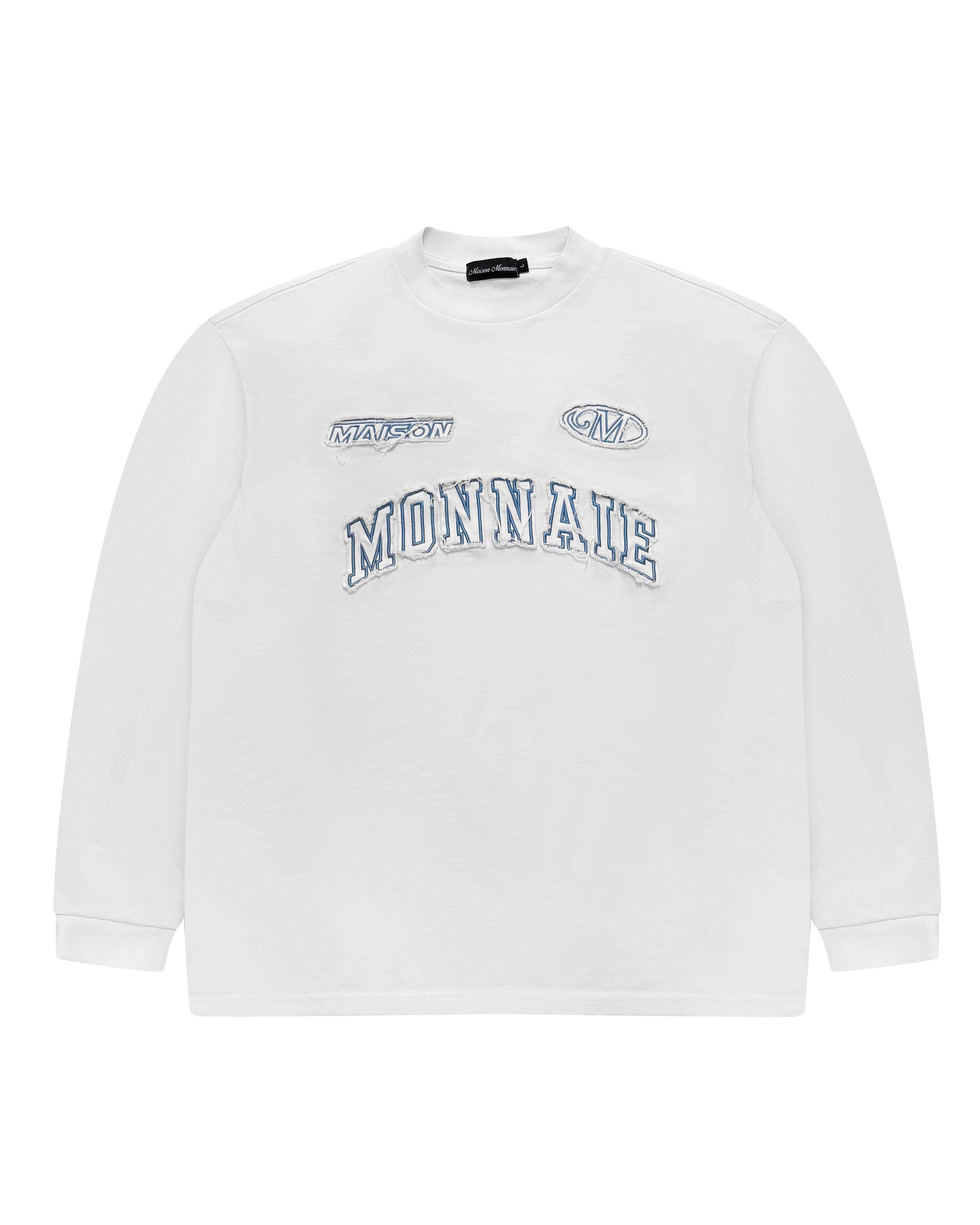 Fabric Patch Distressed
Long sleeve - White