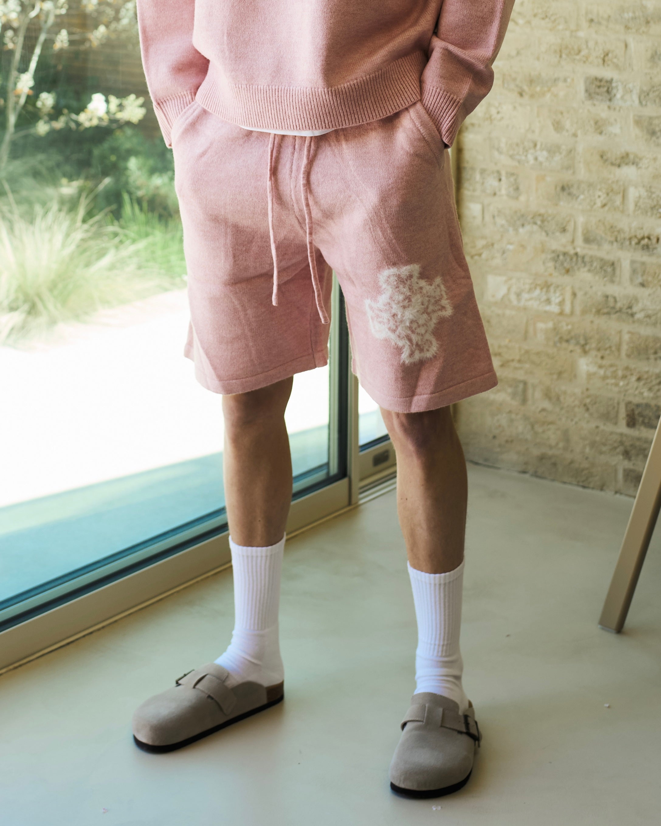 Essential 4M Knitted Shorts - Pink