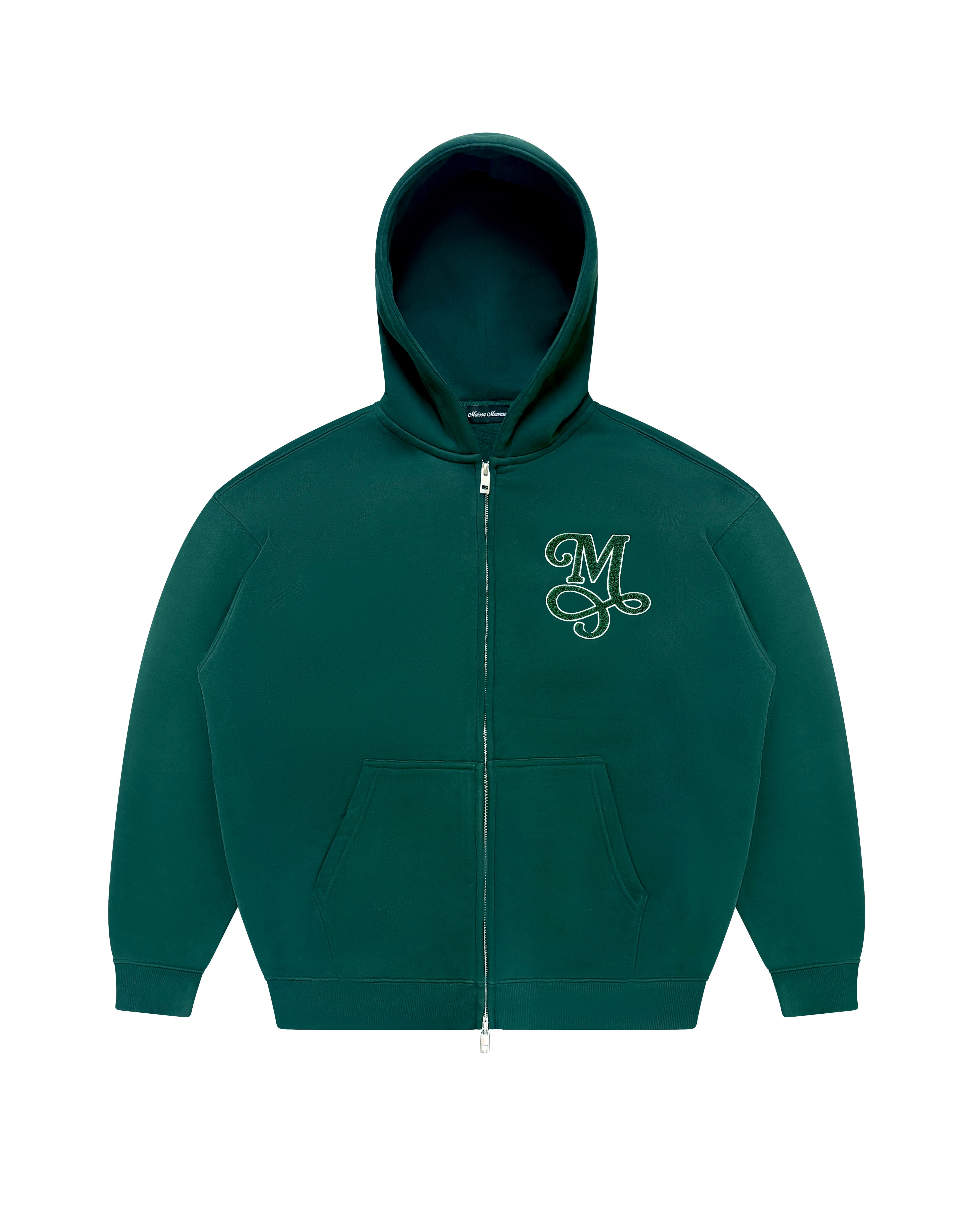 Chenille signature Zip up - Forest Green