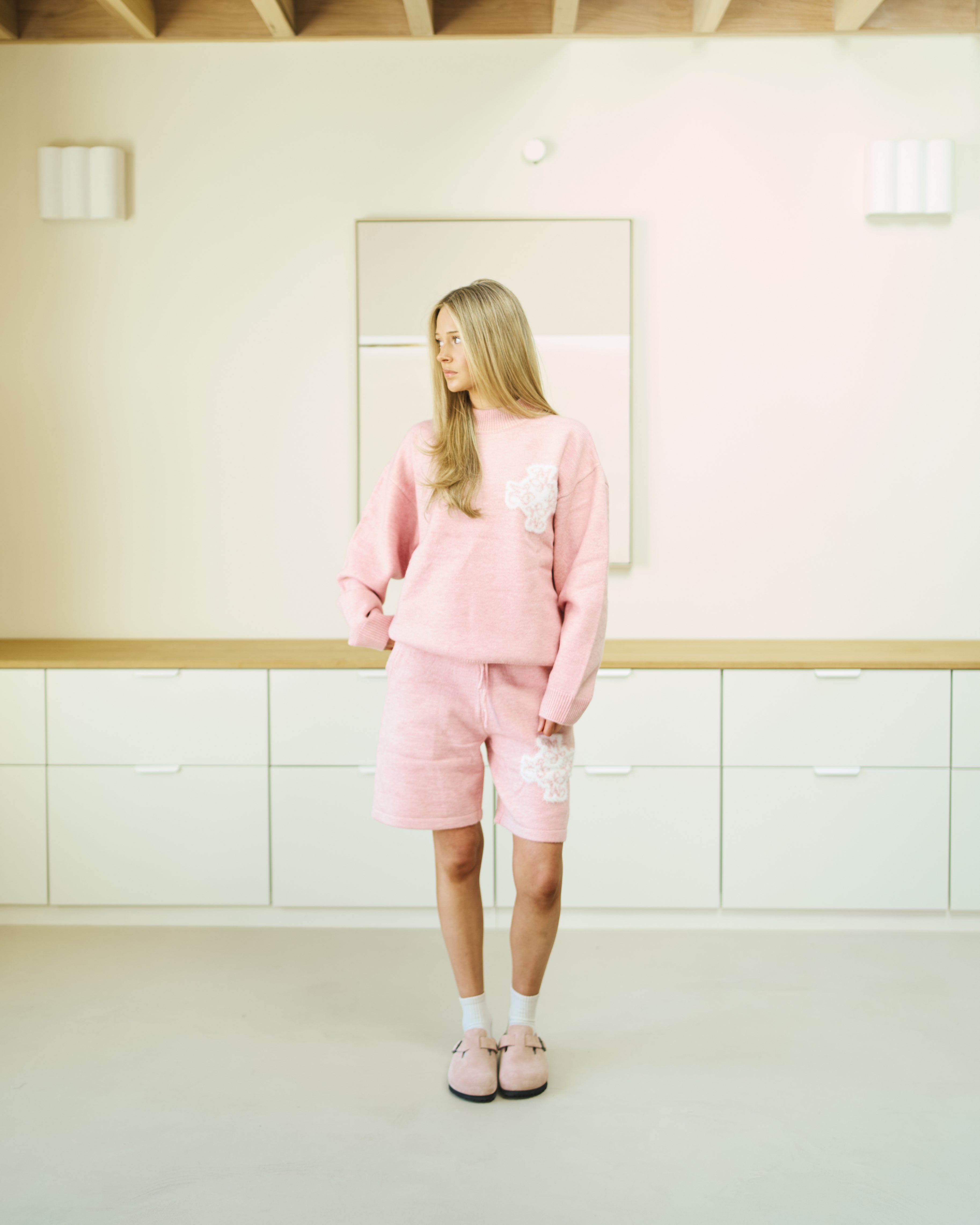 Essential 4M Knitted Shorts - Pink