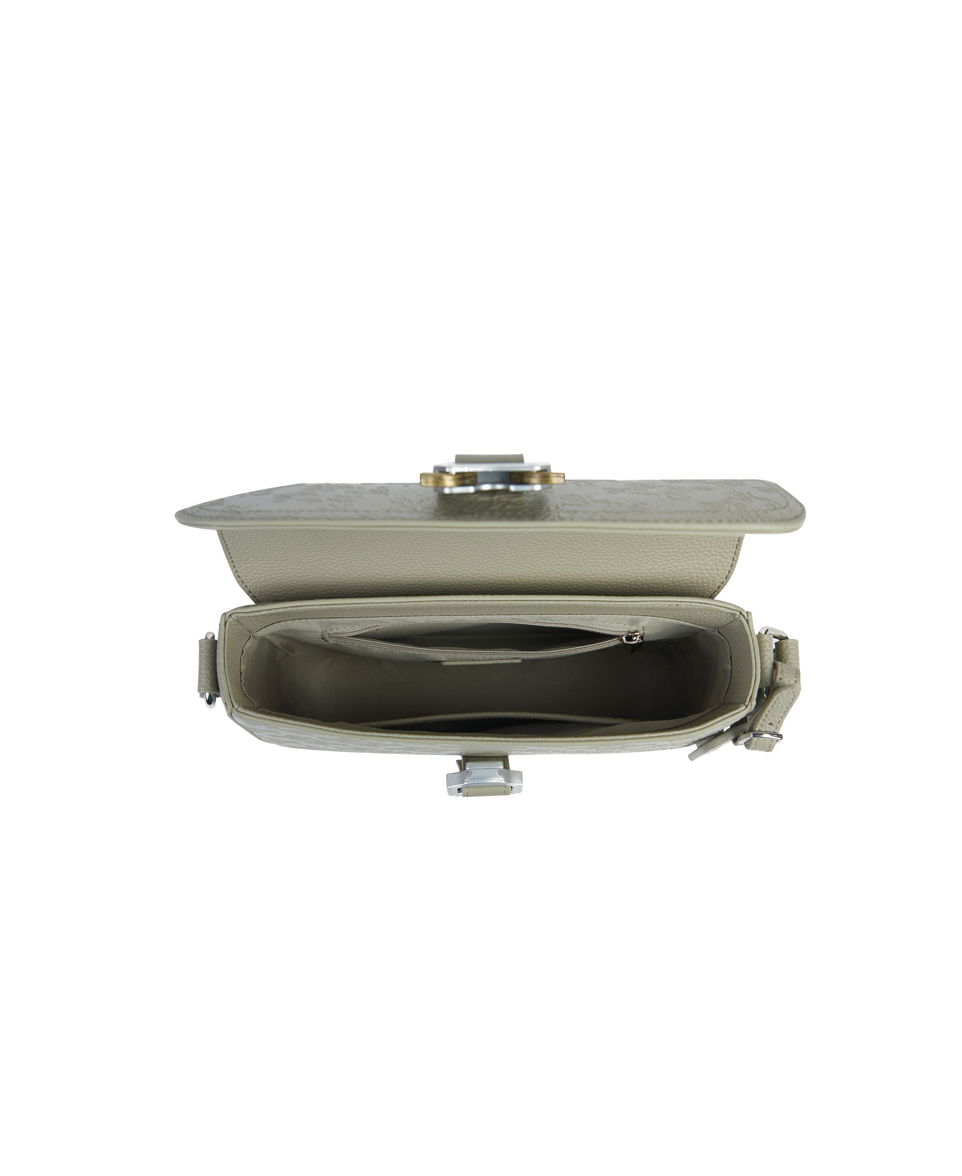 SIGNATURE LEATHER SHOULDER BAG - CLAY GREEN