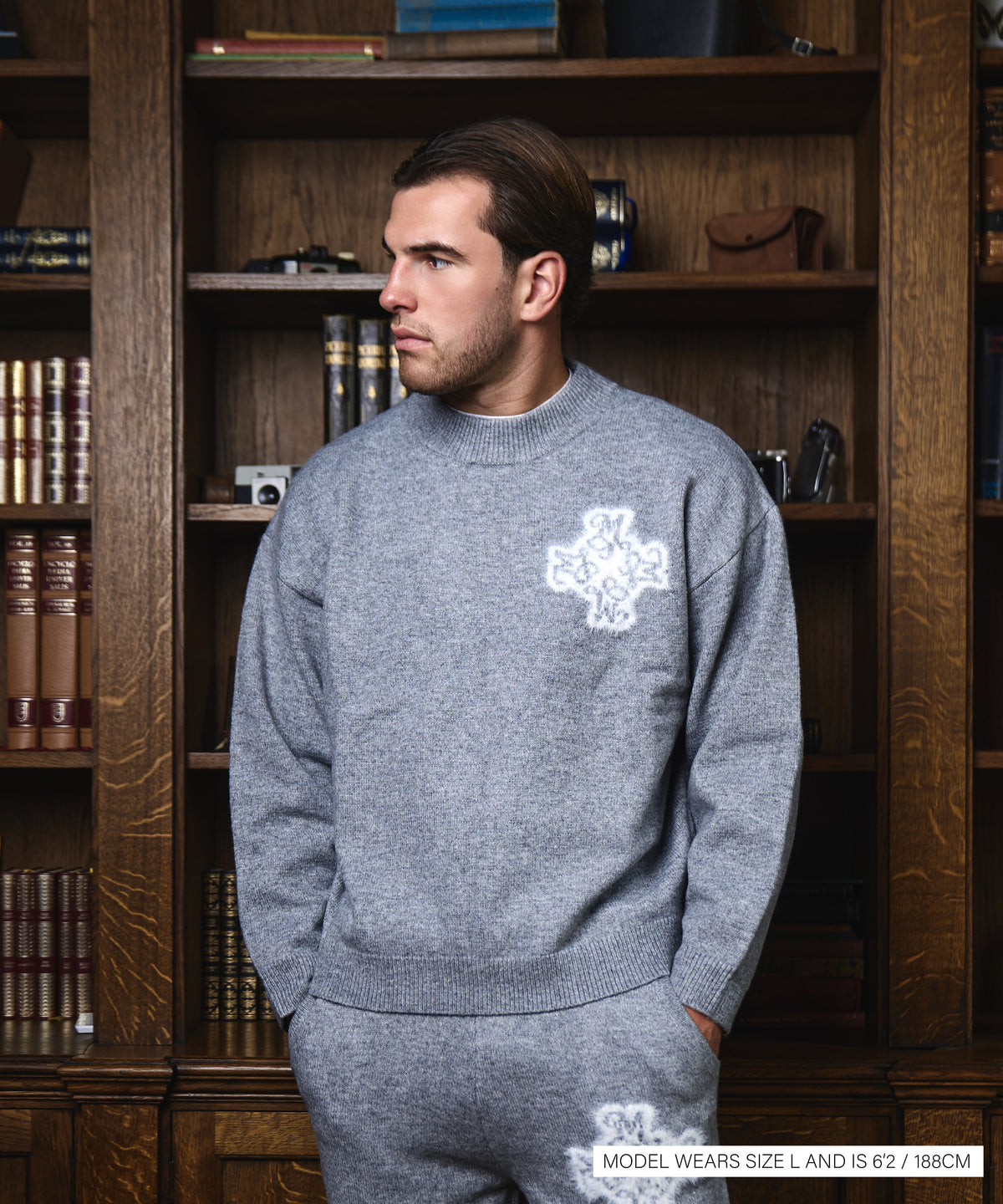 Essential 4M Knitted Sweater - Dove Grey